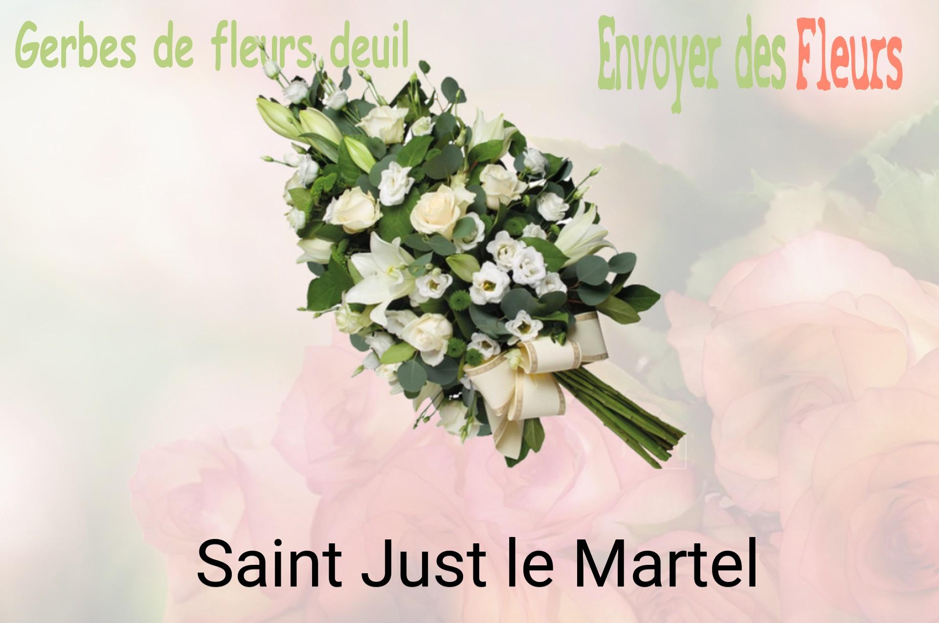 Gerbe de fleurs de deuil livrée à Saint-Just-le-Martel